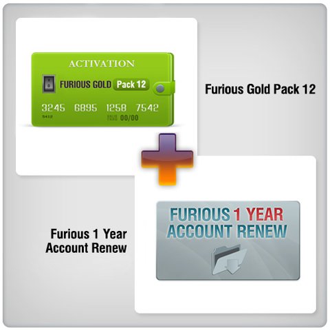 Renovación de acceso al servidor Furious Gold por 1 año  + Furious Gold Pack 12