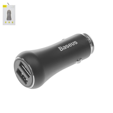 Cargador Baseus FQC10, 12 V, USB salidas 5V 2,4A , salida USB de 3.6 V; 6.5 V; 3 A 6.5 V; 9 V; 2.1 A 9 V; 12V; 1.5 A , negro, Quick Charge, 25 W, #CCALL GC01