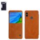 Funda Nillkin Qin leather case puede usarse con Xiaomi Redmi Note 5, Redmi Note 5 Pro, marrón, libro, plástico, cuero PU, #6902048155602