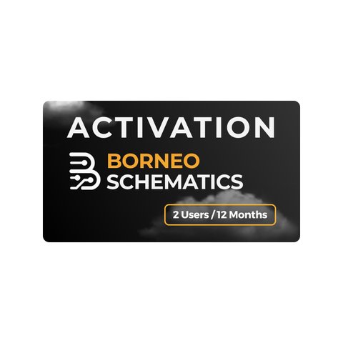 Activación Borneo Schematics 2 usuarios 12 meses 