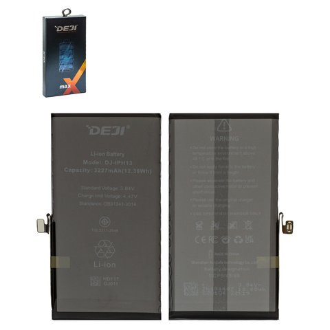 Batería Deji puede usarse con Apple iPhone 13, Li ion, 3.84 V, 3227 mAh, original IC