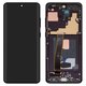 Pantalla LCD puede usarse con Samsung G988 Galaxy S20 Ultra, negro, con marco, High Copy, original LCD size, (OLED)