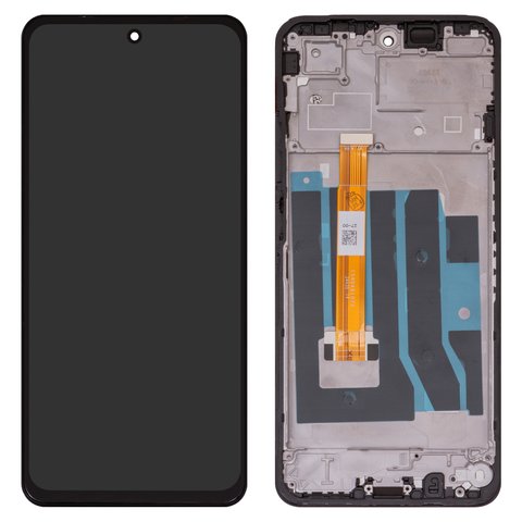 Pantalla LCD puede usarse con Realme C75 4G RMX3941, negro, con marco, High Copy, 1540481072