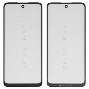 Vidrio de carcasa G+OCA PRO puede usarse con Motorola Moto E32, Moto E32s, con película OCA, negro