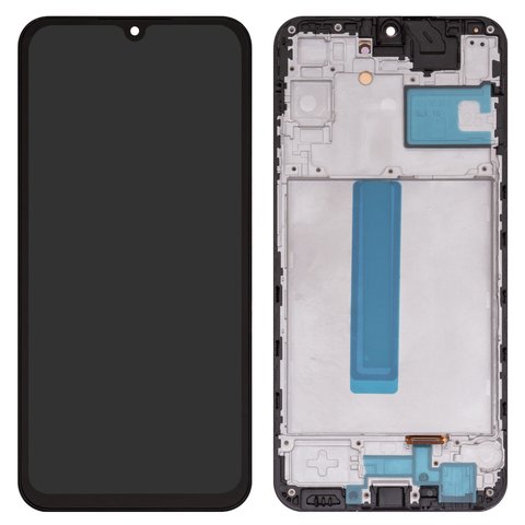 Pantalla LCD puede usarse con Samsung A256 Galaxy A25, negro, con marco, High Copy, original LCD size, OLED 