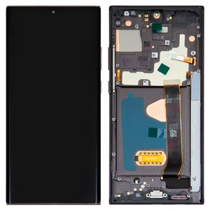 Pantalla LCD puede usarse con Samsung N985F Galaxy Note 20 Ultra, negro, con marco, High Copy, OLED 