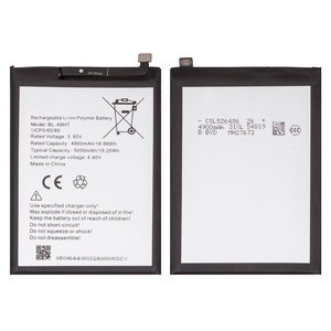 Batería BL 49HT puede usarse con Tecno Camon 16, Spark 6, Li Polymer, 3.85 V, 5000 mAh, Original PRC 