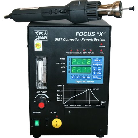 Програмована термоповітряна паяльна станція BOKAR Focus "X" з вакуумним екстрактором