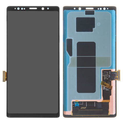 Дисплей для Samsung N960 Galaxy Note 9, черный, без рамки, Оригинал переклеено стекло , midnight black