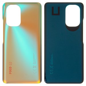 Задня панель корпуса для Xiaomi Poco F3, бронзова, Лого Poco