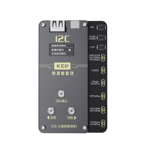 Тестер i2C KC01 для ремонту акумуляторних батарей iPhone 6 7 8 X 11 12 13 14