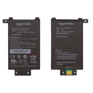 Аккумулятор MC 354775 03 для Amazon Kindle Paperwhite 2014 , Kindle Paperwhite Touch 6 2014 , Li Polymer, 3,7 В, 1420 мАч, Original PRC 