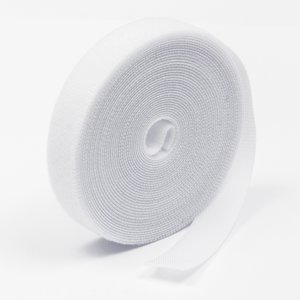 Органайзер для кабеля, белый, 15 мм, 5 м, многоразовая лента липучка