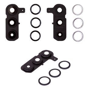 Стекло камеры для Samsung S936 Galaxy S25 Plus, черное, с рамкой