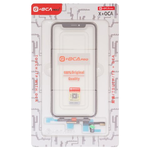 Сенсорный экран G+OCA PRO для iPhone X, с ОСА пленкой, черный