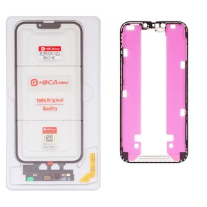 Сенсорний екран G+OCA PRO для iPhone 13 Pro Max, з рамкою, з ОСА плівкою, чорний, без мікросхеми