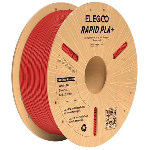 Филамент ELEGOO RAPID PLA+, красный red , 1 кг